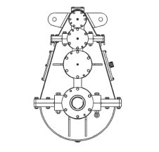 Цилиндрический вертикальный редуктор 3РВ-650